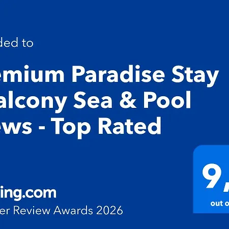 דירה Premium Paradise - Balcony Sea & Pool Views - Rated אדחה